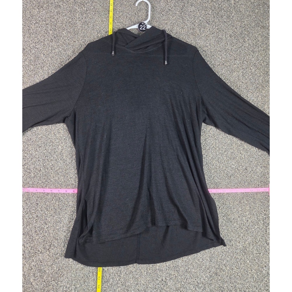 Premise Hoodie Women XL Black Long Sleeve Cowl Neck Pullover P941731